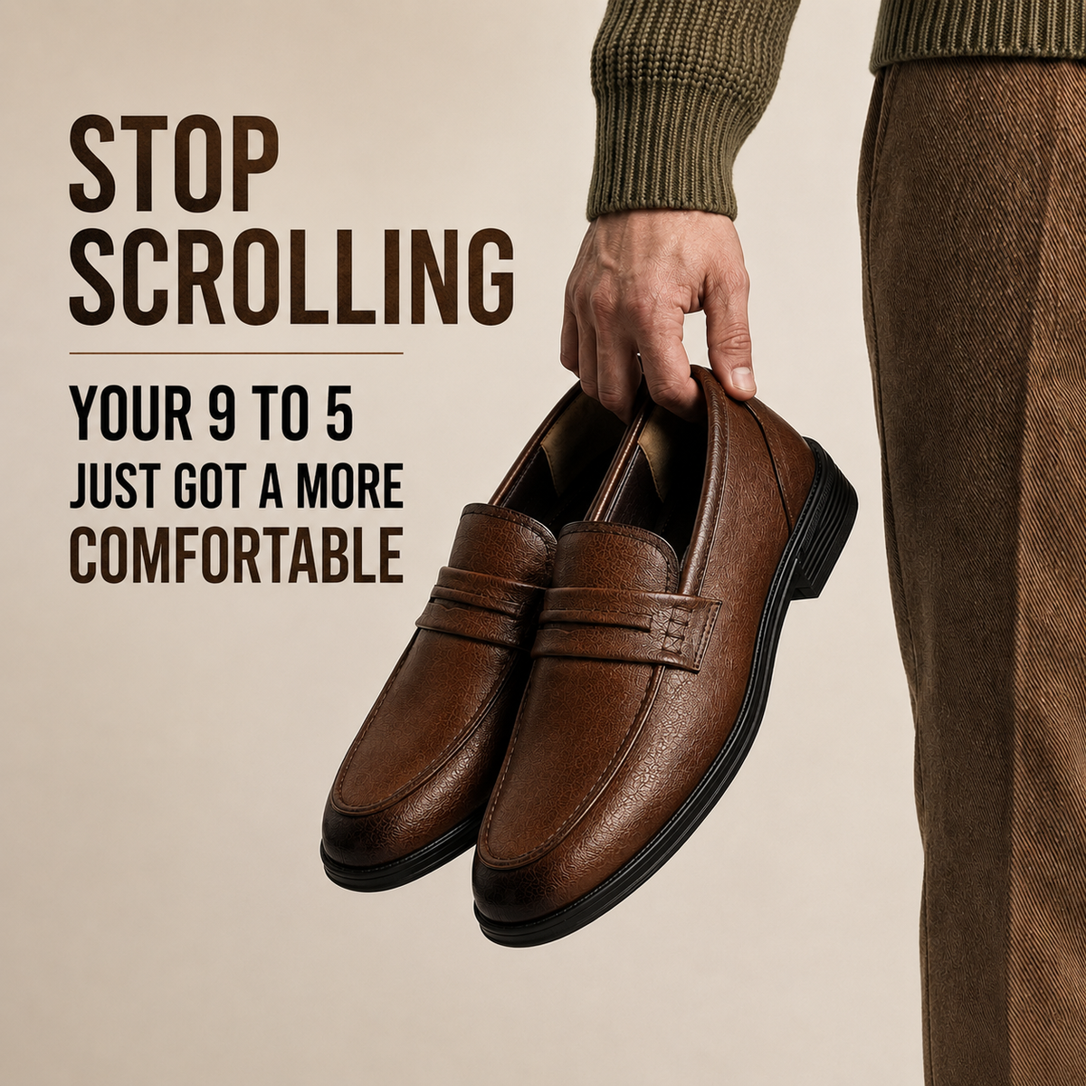 Vegas Brown : Premium Ease Loafers