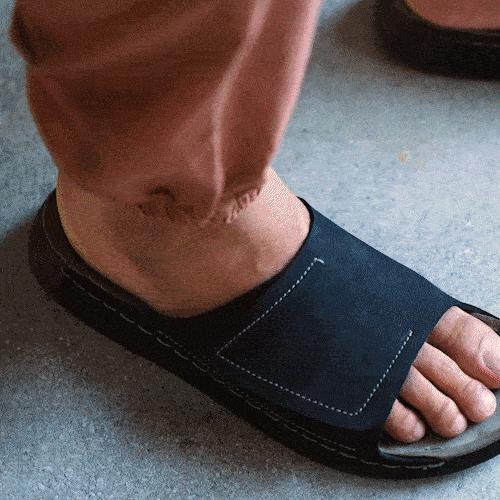 Velar : Premium Suede Sandal #color_black & grey