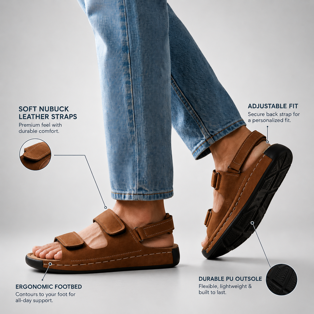 Hunk : Premium Suede Sandal
